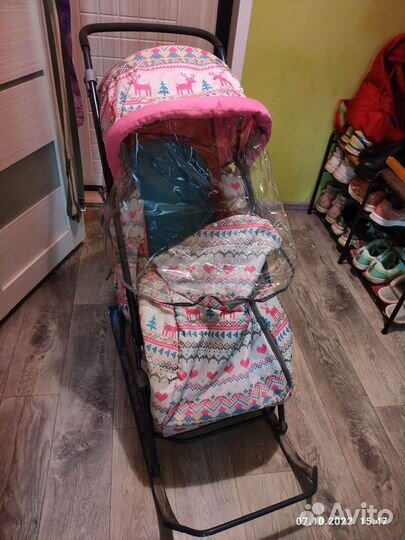 Детские санки коляска