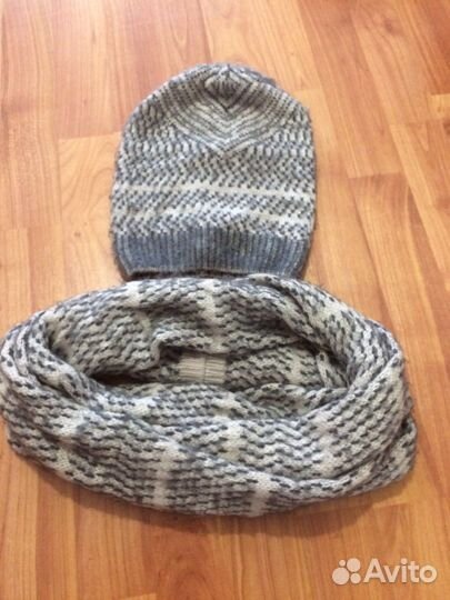 Комплект шапка и снуд женский