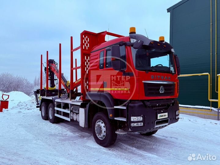 Лесовоз (сортиментовоз) SITRAK C7H с КМУ Дизель-С, 2025