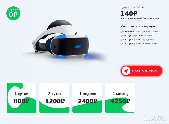 Аренда PS VR 2 Без залога