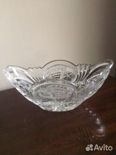 Салатница хрустальная