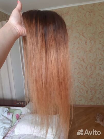 Накладка из натуральных волос омбре