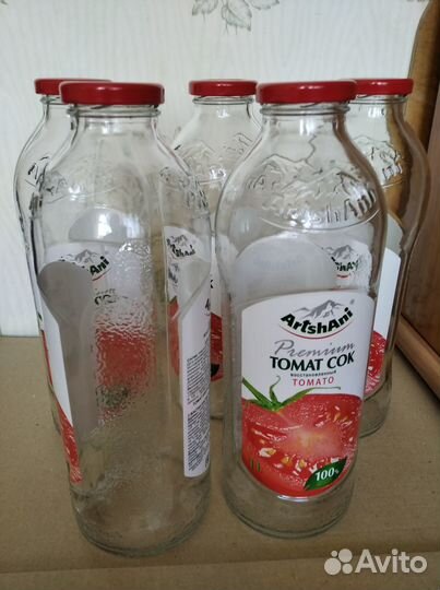 Бутылки 1л для консерв. соков с винтовыми крышками