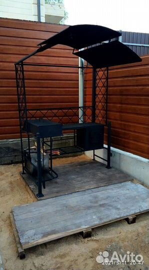 Мангал с печью