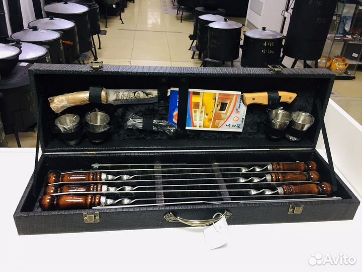 Подарочный набор шампуров в коробе #7