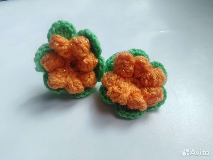 Резинка для волос ручной вязки комплект 2 шт