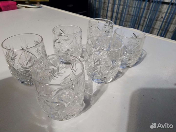 Рюмки хрустальные 6 шт