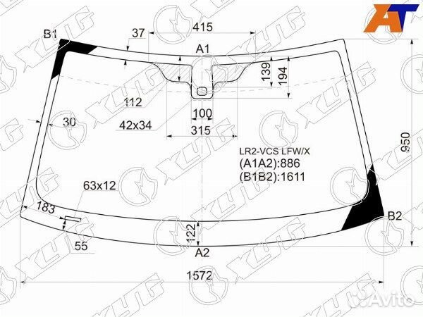 Стекло лобовое land rover freelander