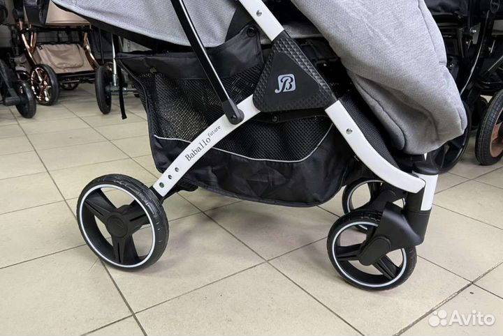 Коляска baballo 2023 Future (серая белая рама)