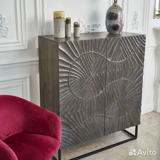 Комод деревянный серый для дома