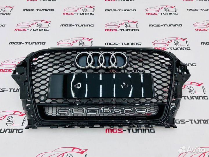 Решетка на Audi A3 в стиле RS3 12-16гг. дизайн 3