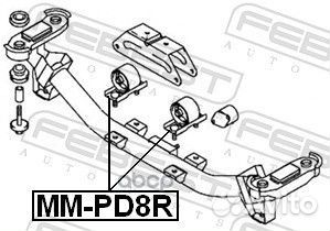 Подушка двигателя задняя (mitsubishi delica PD4