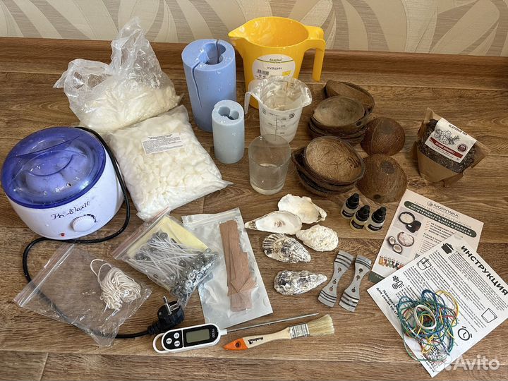 Свечеварение,воскоплав,кокос,форма для свечи