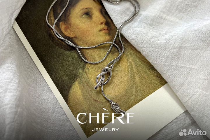 Колье цепочка узел