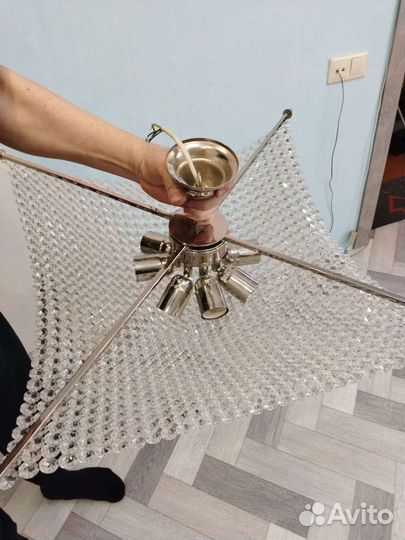 Люстра потолочная бу хрустальная