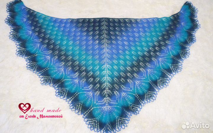 Шаль 100 шерсть