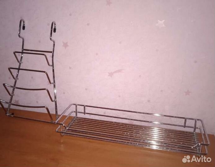 Подвесные полки, держатели на рейлинг. Хром.Импорт