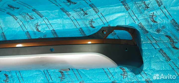 Задний бампер RAV 4 40 коричневый под датчики