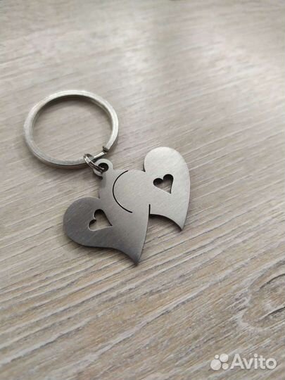 Брелок из нержавеющей стали любящие сердца