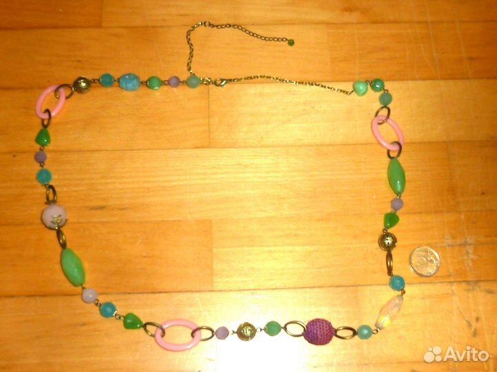 Бусы Стекло Длина 95 см(регулируемая)