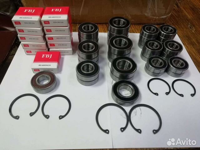 Подшипники на ролики (катки) снегохода и стопорные