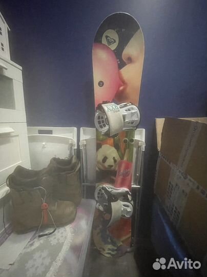 Сноуборд комплект roxy + сноубордические ботинки