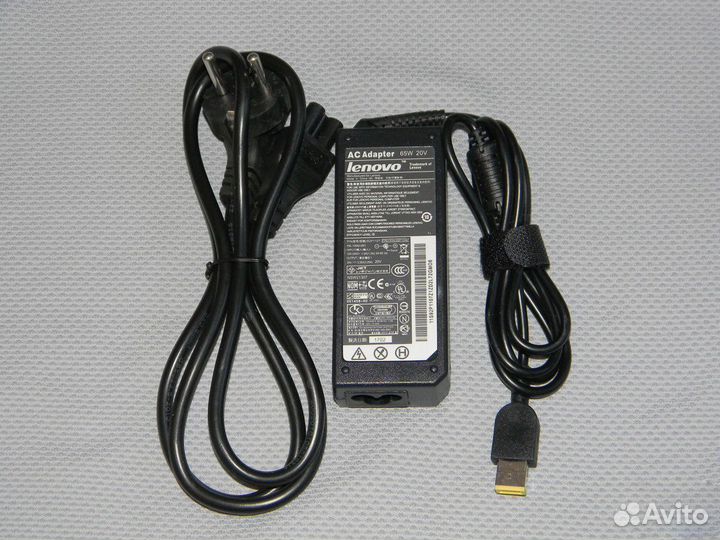 Блок питания для ноутбука Lenovo 20v 3.25a 65W нов