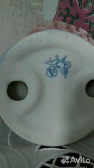 Медвед фарфор.италия.юбочка из фарфоровой сетки.оч