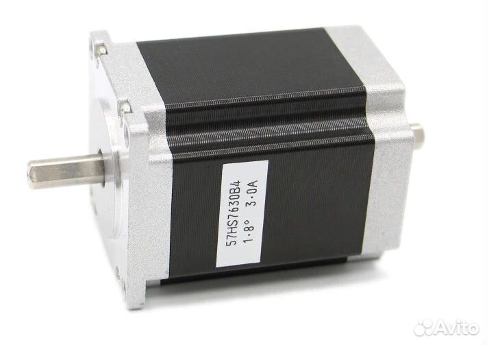 Шаговый двигатель чпу 57x76мм, 3А, 8мм двойной вал