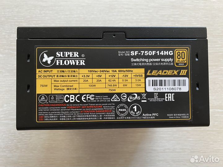 Блок питания Super Flower Leadex 80 plus Gold 750W