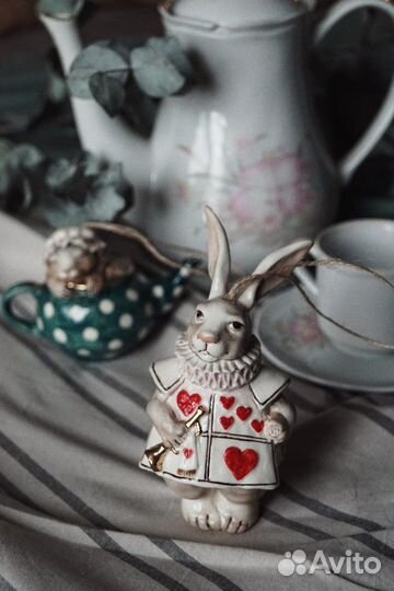 Елочная игрушка фарфоровая «Белый кролик»