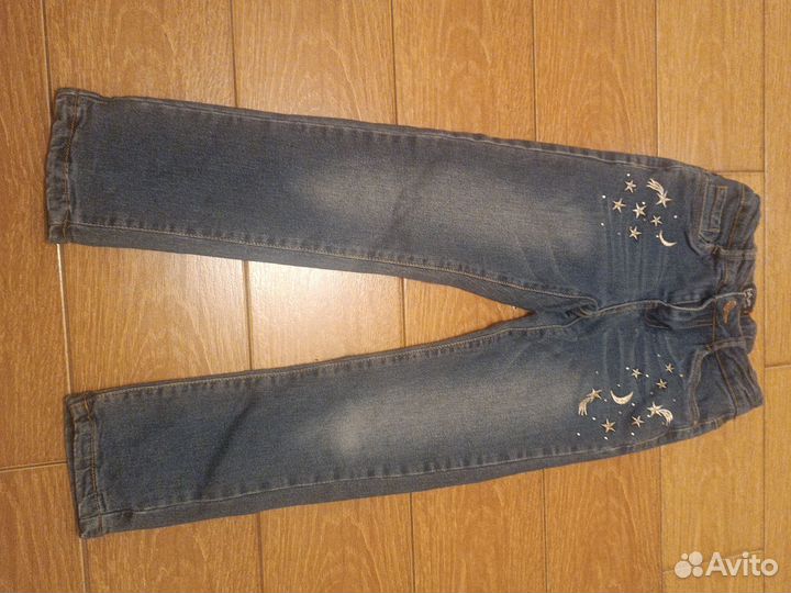 Джинсы для девочек рост 128