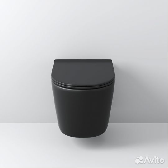 Унитаз GR-4477bmsq (485*360*330) черный матовый п