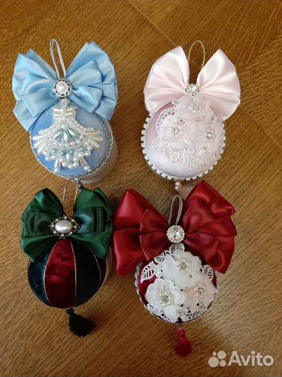 Ёлочные игрушки - шары. Ручная работа