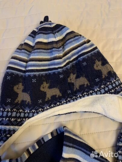 Набор шапка,шарф и варежки