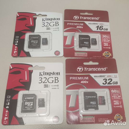 Карта памяти MicroSD 32gb class 10 transcend