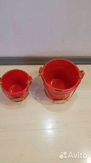 Набор керамических кашпо 2шт новый