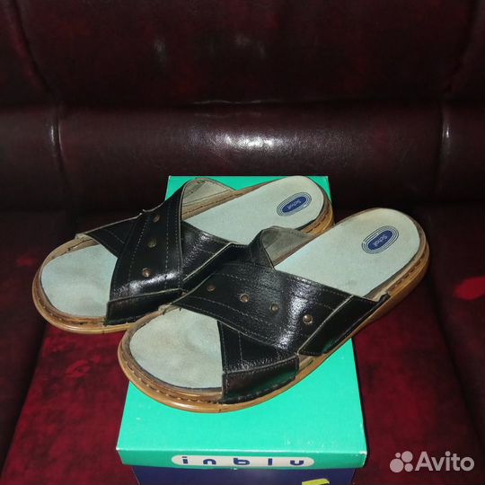 Кожаные тапочки