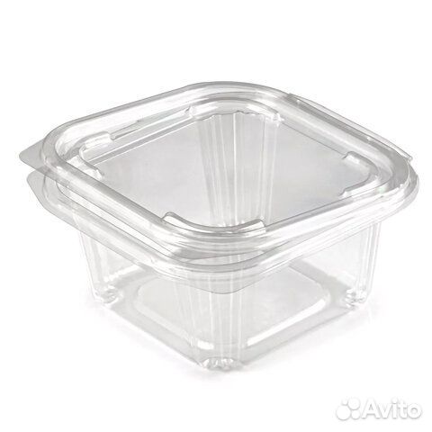 Одноразовый контейнер квадратный 1000 мл С крышкой