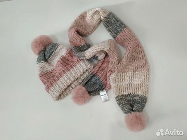 Комплект шапка и шарф для девочки