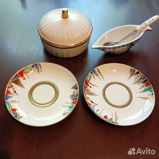 Фарфор блюдца масленка лфз икорница внр