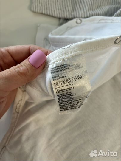 Набор из 3 боди на запахе 2-4 мес H&M 62