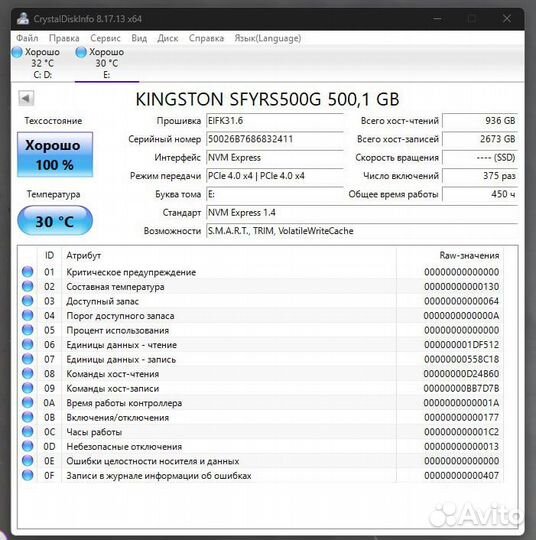 Ssd m2 kingston renegade 500 gb