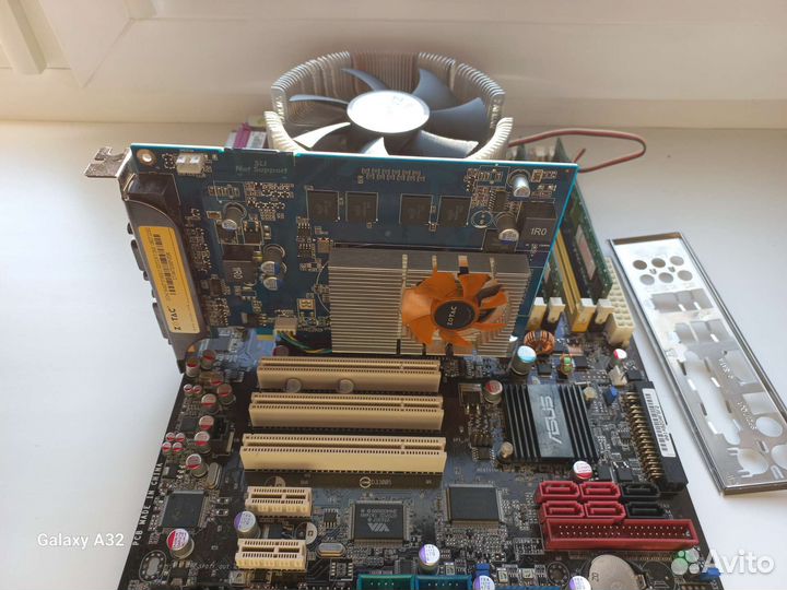 Материнская плата с процессором 775