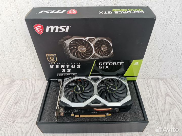 Видеокарта MSI gtx 1660 super 6gb (С пломбой)