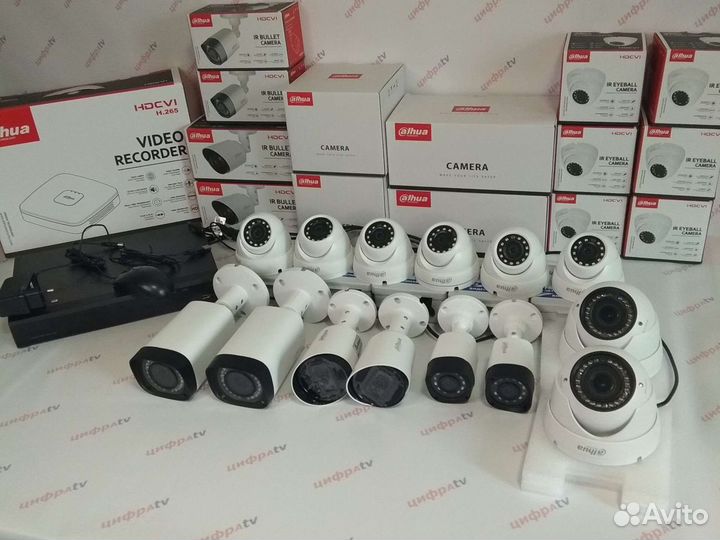 14 Камер видеонаблюдения 4Мп регистратор Dahua