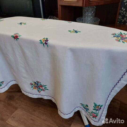 Скатерти с вышивкой старинный текстиль