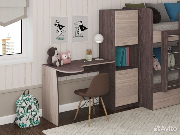 Стол компьютерный со стеллажом Лаворо