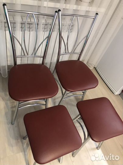 Стулья кухонные хромированные