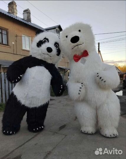 Ростовые куклы Панда/ Мишка тедди/Белый Умка/заяц